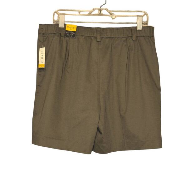 Kim Rogers khaki flat front midi shorts size 14 - Picture 10 of 11